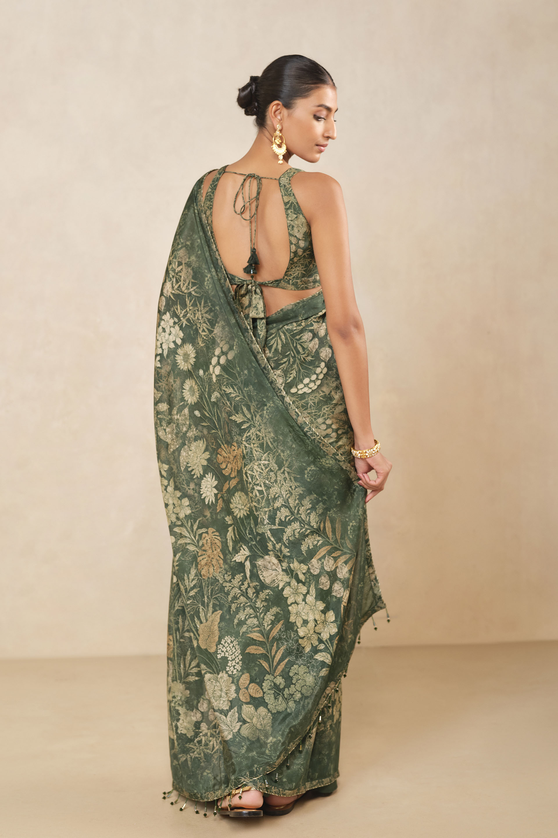 Aven Saree - Green, Green, image 2